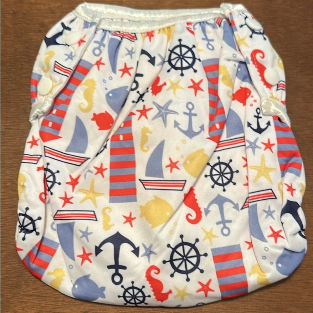 Nautical Themed baby toddle swimming Diaper